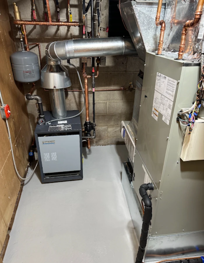 repair of a furnace that's next to a boiler
