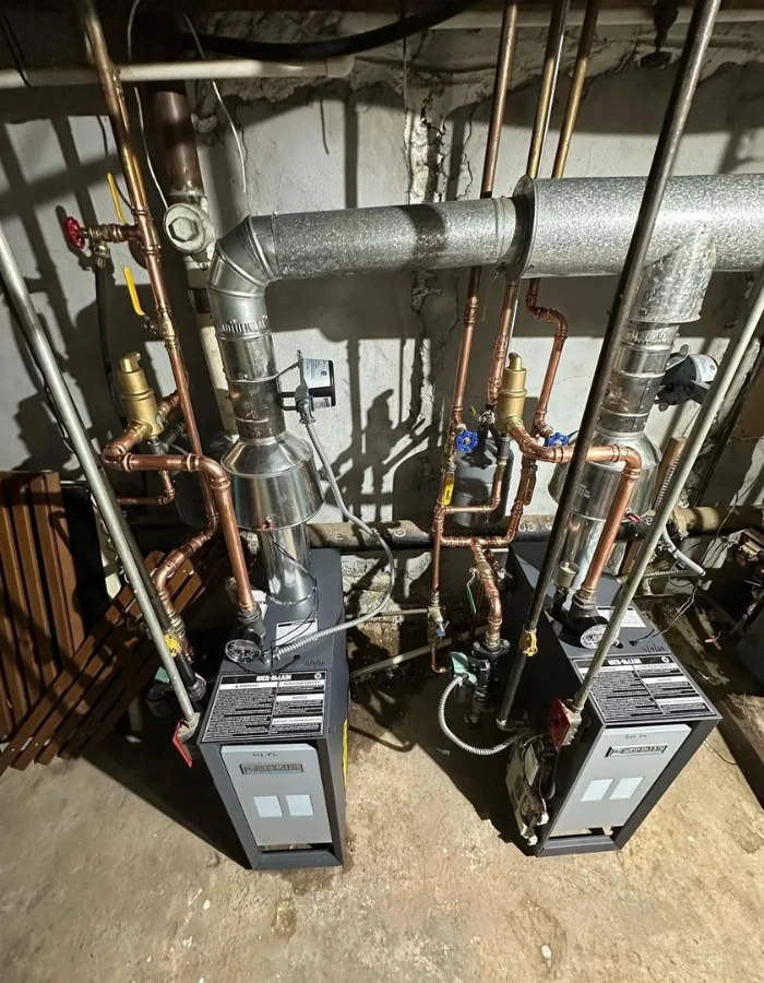 high efficiency gas boilers with copper pipes